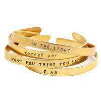Live Light Brass Mantra Bracelet - Be The Light
